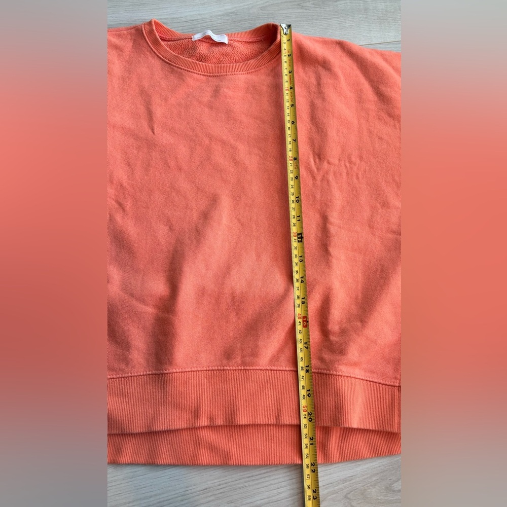 OAK & FORT | Bright Orange Cropped Sweatshirt - Picture 7 of 8